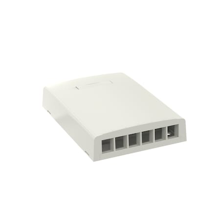 Panduit 6-Port Surface Mount Box, Off White (10 Pack), 10PK NK6BXIW-AY